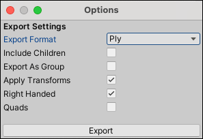 PLY-specific export options