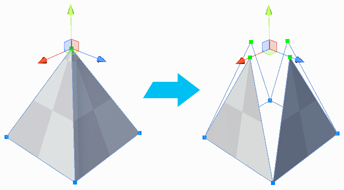 Create 4 vertices from the original vertex