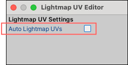 Disable the Lightmap UVs option