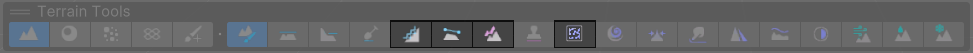 Terrain toolbar, with sculpt tools highlighted