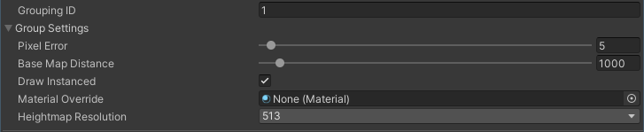 Group terrain settings