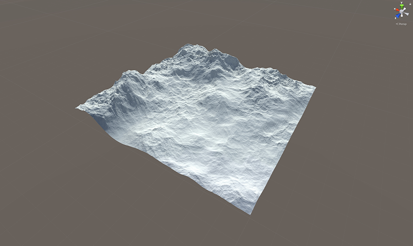 A terrain tile created with the Noise tool