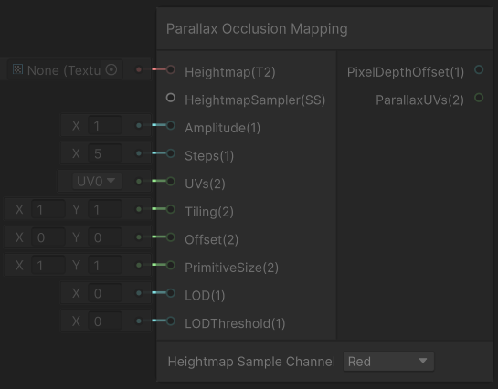 Example of the Parallax Occlusion Mapping Node