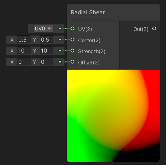 Example of the Radial Shear Node