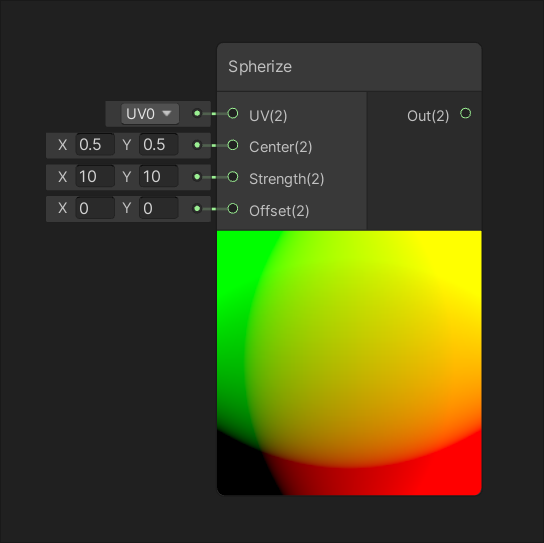 Example of the Spherize Node